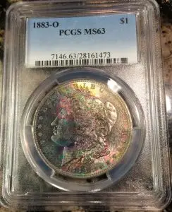 Rainbow Morgan Silver Dollar