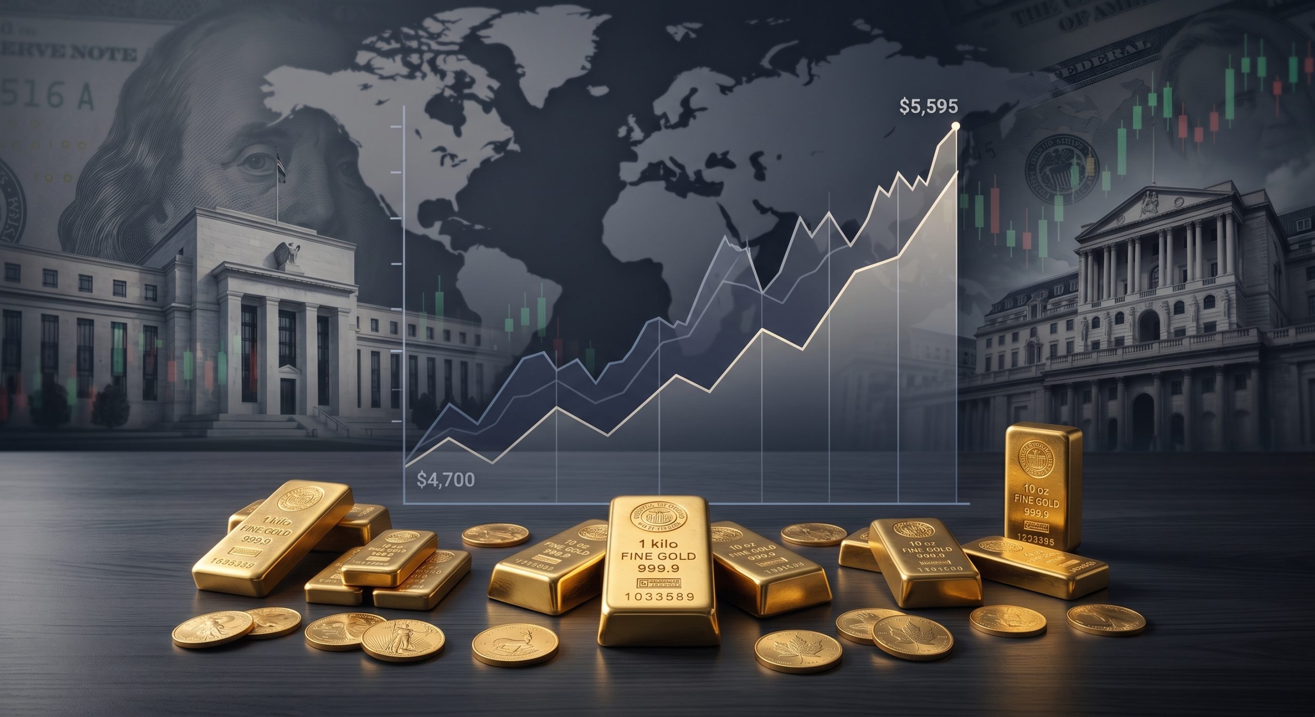 Gold price chart and bullion - Atlanta Gold and Coin macro map 2026